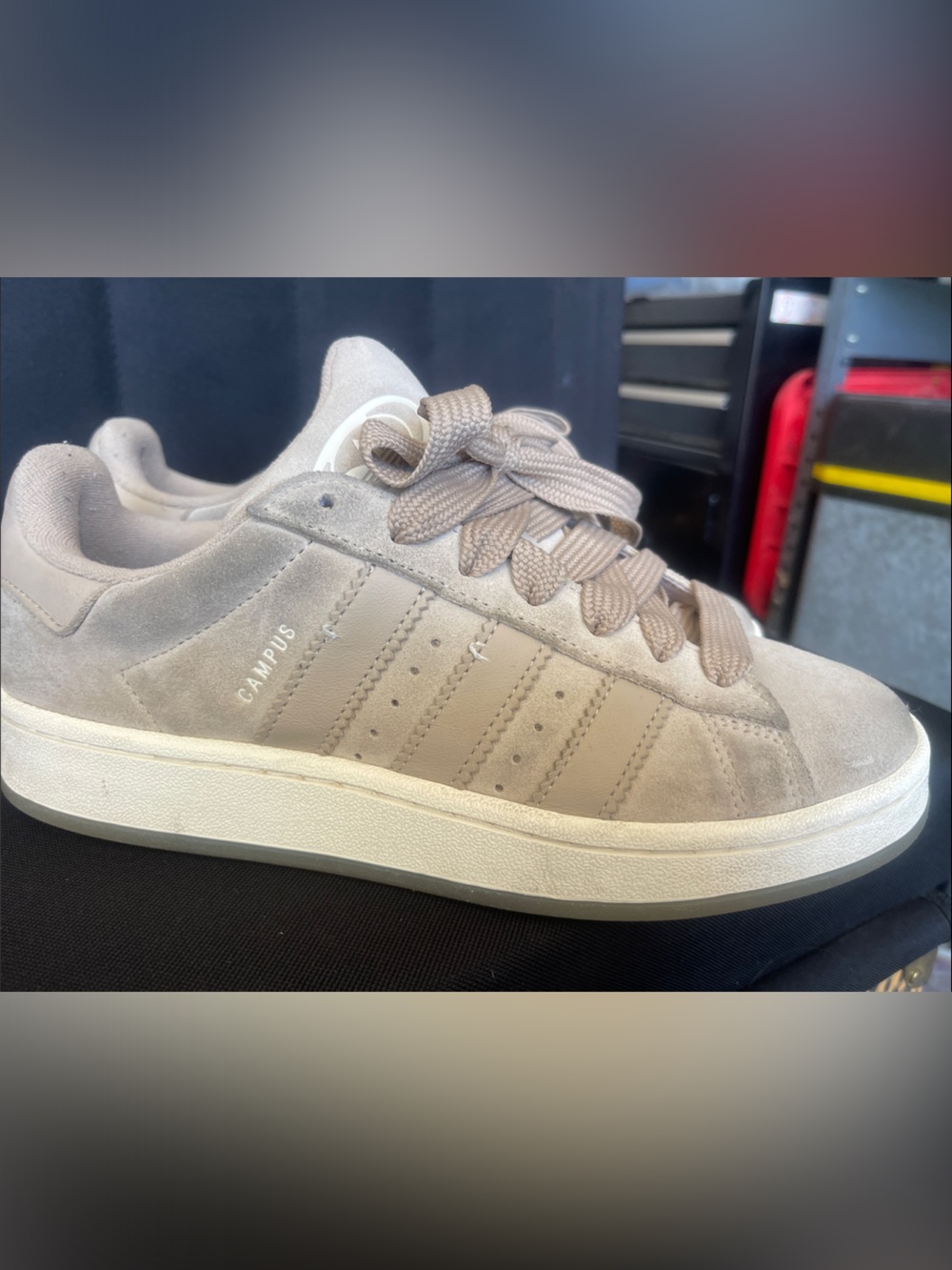adidas Campus Suede Sneaker in Taupe Sz 8
